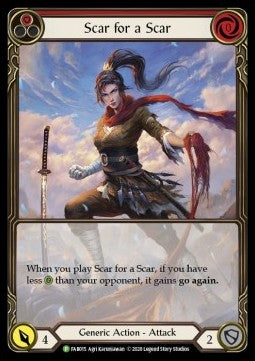 Scar for a Scar (Red) (Rainbow Foil) - FAB Promos (Promo) [FAB-015]