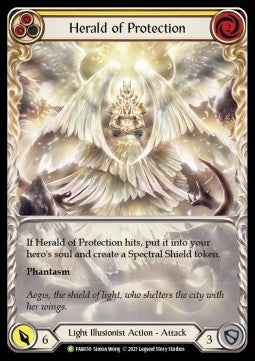 Herald of Protection (Yellow) (Extended Art Rainbow Foil) - FAB Promos (Promo) [FAB-030]