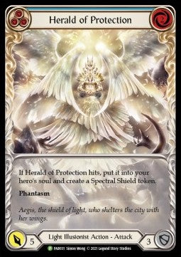 Herald of Protection (Blue) (Extended Art Rainbow Foil) - FAB Promos (Promo) [FAB-031]