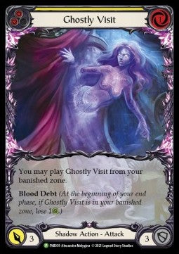 Ghostly Visit (Yellow) (Extended Art Rainbow Foil) - FAB Promos (Promo) [FAB-039]