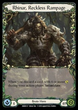 Rhinar, Reckless Rampage (Cold Foil) - Hero Promos (Promo) [HER-001]