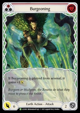Burgeoning (Red) (Extended Art Rainbow Foil) - LGS Promos (Promo) [LGS-069]