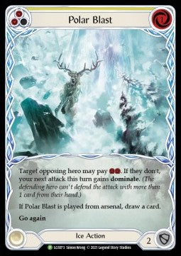 Polar Blast (Yellow) (Extended Art Rainbow Foil) - LGS Promos (Promo) [LGS-073]
