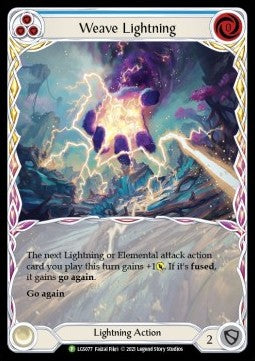Weave Lightning (Blue) (Extended Art Rainbow Foil) - LGS Promos (Promo) [LGS-077]