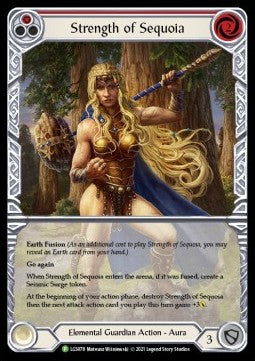 Strength of Sequoia (Red) (Rainbow Foil) - LGS Promos (Promo) [LGS-078]