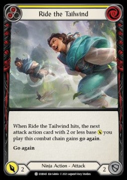 Ride the Tailwind (Yellow) (Rainbow Foil) - Everfest - First (Common) [EVR-F-045]