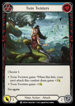 Twin Twisters (Blue) (Rainbow Foil) - Everfest - First (Common) [EVR-F-049]