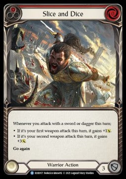 Slice and Dice (Red) (Rainbow Foil) - Everfest - First (Rare) [EVR-F-057]