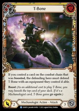 T-Bone (Yellow) (Rainbow Foil) - Everfest - First (Rare) [EVR-F-074]