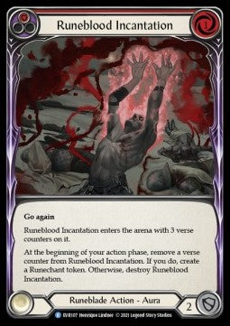 Runeblood Incantation (Red) (Regular) - Everfest - First (Rare) [EVR-F-107]