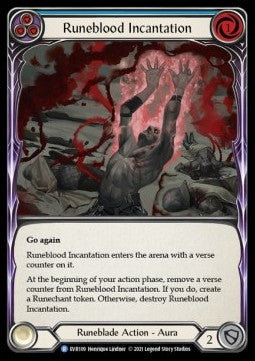 Runeblood Incantation (Blue) (Regular) - Everfest - First (Rare) [EVR-F-109]