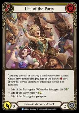 Life of the Party (Yellow) (Rainbow Foil) - Everfest - First (Rare) [EVR-F-162]