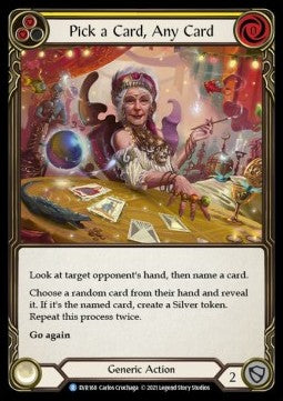 Pick a Card, Any Card (Yellow) (Regular) - Everfest - First (Rare) [EVR-F-168]