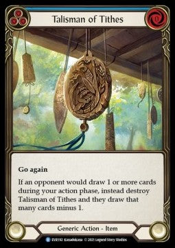 Talisman of Tithes (Cold Foil) - Everfest - First (Rare) [EVR-F-192]