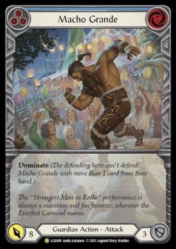 Macho Grande (Blue) (Extended Art Rainbow Foil) - LGS Promos (Promo) [LGS-089]