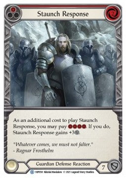 Staunch Response (Red) (Regular) - History Pack 1 (Rare) [1HP-058]