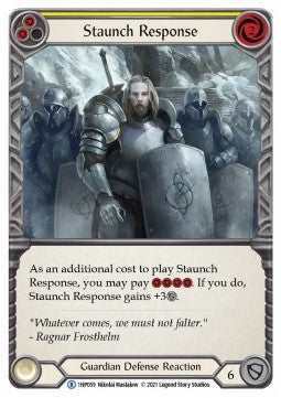 Staunch Response (Yellow) (Regular) - History Pack 1 (Rare) [1HP-059]