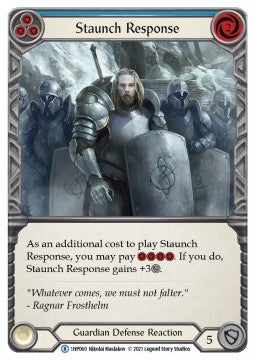 Staunch Response (Blue) (Regular) - History Pack 1 (Rare) [1HP-060]