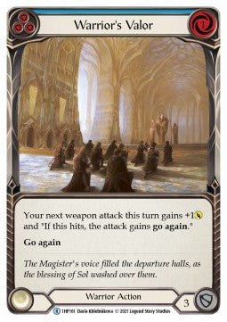 Warrior's Valor (Blue) (Regular) - History Pack 1 (Rare) [1HP-161]