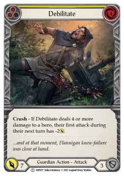 Debilitate (Yellow) (Regular) - History Pack 1 (Common) [1HP-077]