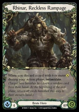 Rhinar, Reckless Rampage // Rhinar (Normal) - Welcome to Rathe - Alpha (Token) [WTR-A-001/002]