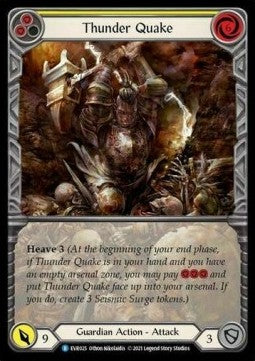 Thunder Quake (Yellow) (Extended Art Rainbow Foil) - Everfest - First (Rare) [EVR-F-025]