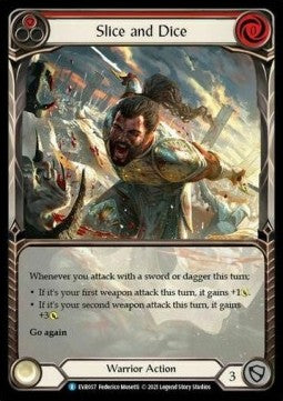 Slice and Dice (Red) (Extended Art Rainbow Foil) - Everfest - First (Rare) [EVR-F-057]
