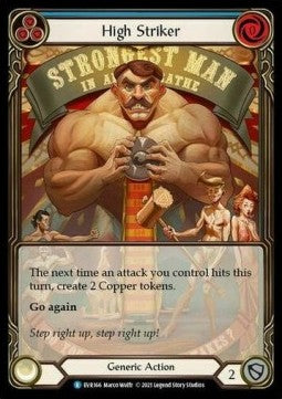 High Striker (Blue) (Extended Art Rainbow Foil) - Everfest - First (Rare) [EVR-F-166]