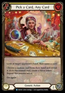 Pick a Card, Any Card (Yellow) (Extended Art Rainbow Foil) - Everfest - First (Rare) [EVR-F-168]
