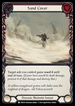 Sand Cover (Red) (Rainbow Foil) - Uprising (Common) [UPR-039]