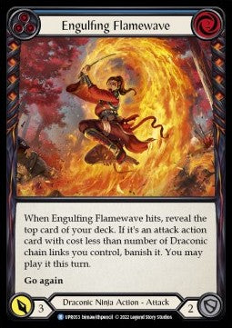 Engulfing Flamewave (Blue) (Rainbow Foil) - Uprising (Rare) [UPR-053]