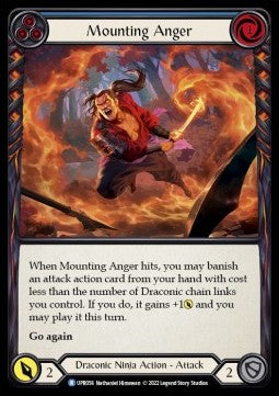 Mounting Anger (Blue) (Rainbow Foil) - Uprising (Rare) [UPR-056]