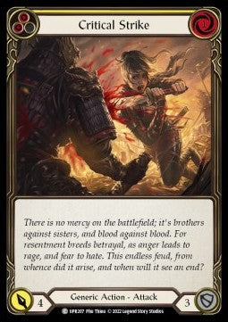 Critical Strike (Yellow) (Regular) - Uprising (Common) [UPR-207]
