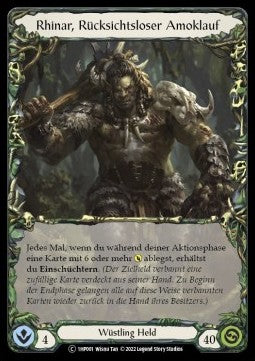 Rhinar, Reckless Rampage (Regular) - History Pack 1 - Black Label (Common) [1HP-BL-001]