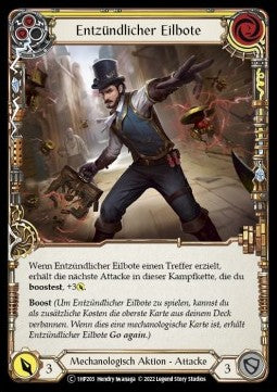 Combustible Courier (Yellow) (Regular) - History Pack 1 - Black Label (Common) [1HP-BL-203]