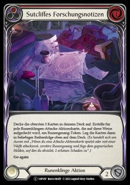Sutcliffe's Research Notes (Red) (Regular) - History Pack 1 - Black Label (Common) [1HP-BL-297]
