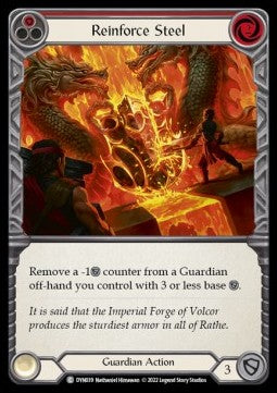 Reinforce Steel (Red) (Regular) - Dynasty (Common) [DYN-039]