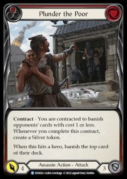 Plunder the Poor (Red) (Rainbow Foil) - Dynasty (Rare) [DYN-124]