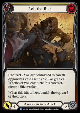 Rob the Rich (Yellow) (Rainbow Foil) - Dynasty (Rare) [DYN-128]