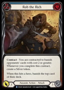 Rob the Rich (Blue) (Rainbow Foil) - Dynasty (Rare) [DYN-129]