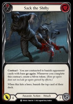 Sack the Shifty (Red) (Rainbow Foil) - Dynasty (Common) [DYN-142]