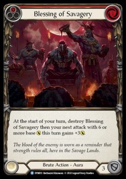 Blessing of Savagery (Red) (Regular) - Dynasty (Rare) [DYN-013]