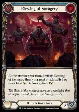 Blessing of Savagery (Blue) (Regular) - Dynasty (Rare) [DYN-015]