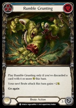 Rumble Grunting (Blue) (Rainbow Foil) - Dynasty (Common) [DYN-024]