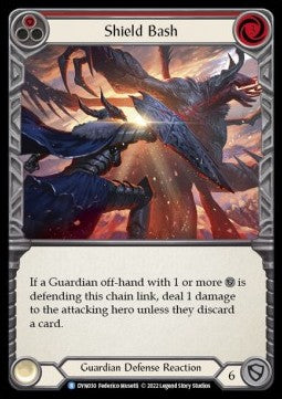 Shield Bash (Red) (Rainbow Foil) - Dynasty (Rare) [DYN-030]