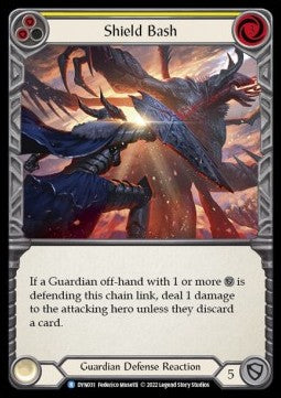 Shield Bash (Yellow) (Rainbow Foil) - Dynasty (Rare) [DYN-031]