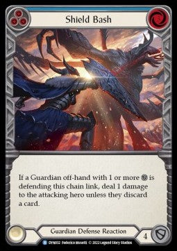 Shield Bash (Blue) (Rainbow Foil) - Dynasty (Rare) [DYN-032]