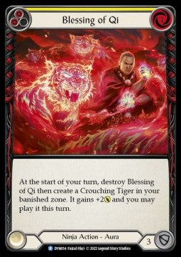 Blessing of Qi (Yellow) (Rainbow Foil) - Dynasty (Rare) [DYN-054]