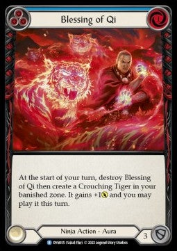 Blessing of Qi (Blue) (Rainbow Foil) - Dynasty (Rare) [DYN-055]