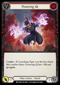 Pouncing Qi (Red) (Rainbow Foil) - Dynasty (Common) [DYN-056]